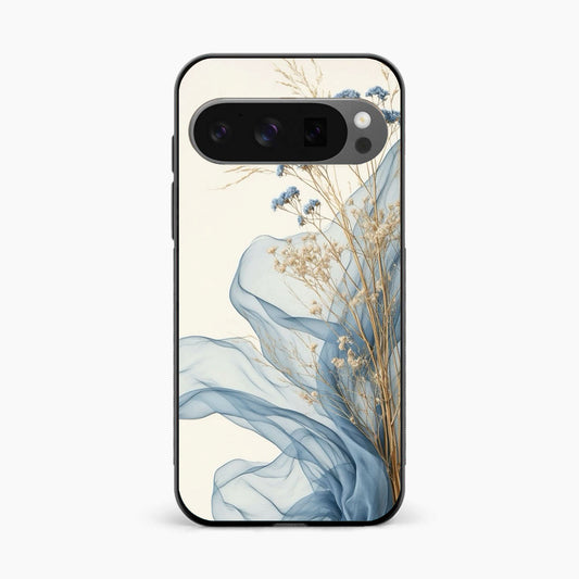 Soft Blue Floral Google Pixel 10 Pro Back Cover