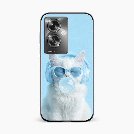Cute Kitty Music Vibes Oppo F25 Pro 5G Back Cover