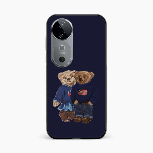 Cute Bear Couple Vivo V40 Pro 5G Back Cover