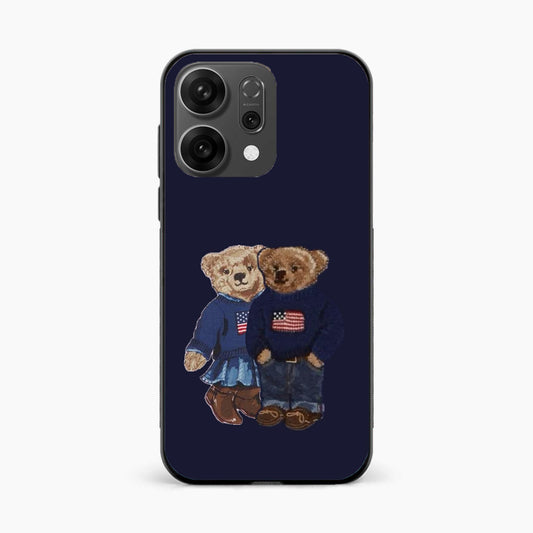 Cute Bear Couple Oppo Reno 14 5G Back Cover