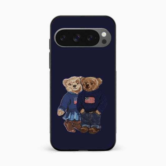 Cute Bear Couple Google Pixel 10 Pro XL Back Cover