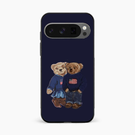 Cute Bear Couple Google Pixel 10 Pro Back Cover