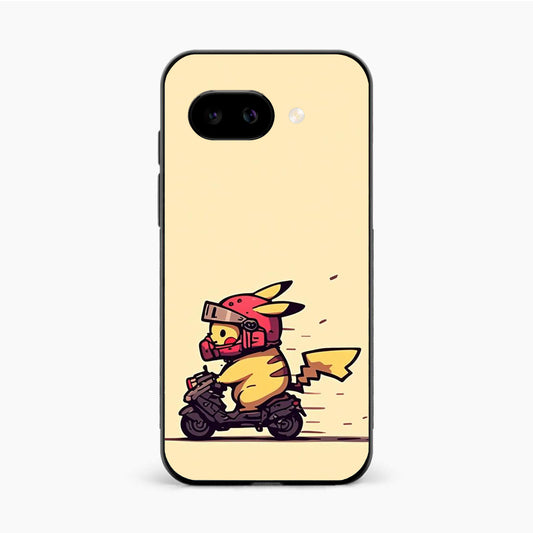 Cute Biker Pikachu Google Pixel 9A Back Cover