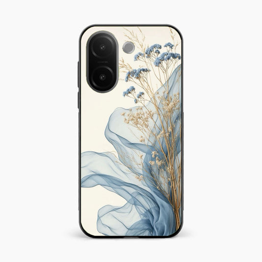 Soft Blue Floral Vivo V60e 5G Back Cover