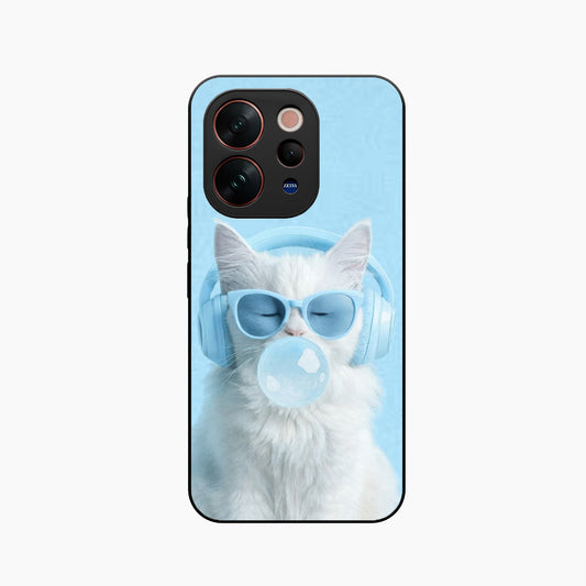 Cute Kitty Music Vibes Vivo V70 5G Back Cover