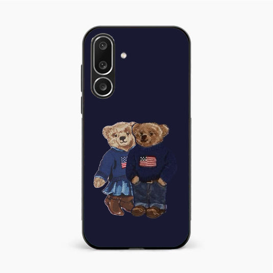 Cute Bear Couple Samsung F56 Back Cover