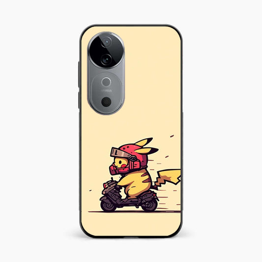 Cute Biker Pikachu Vivo V40 5G Back Cover