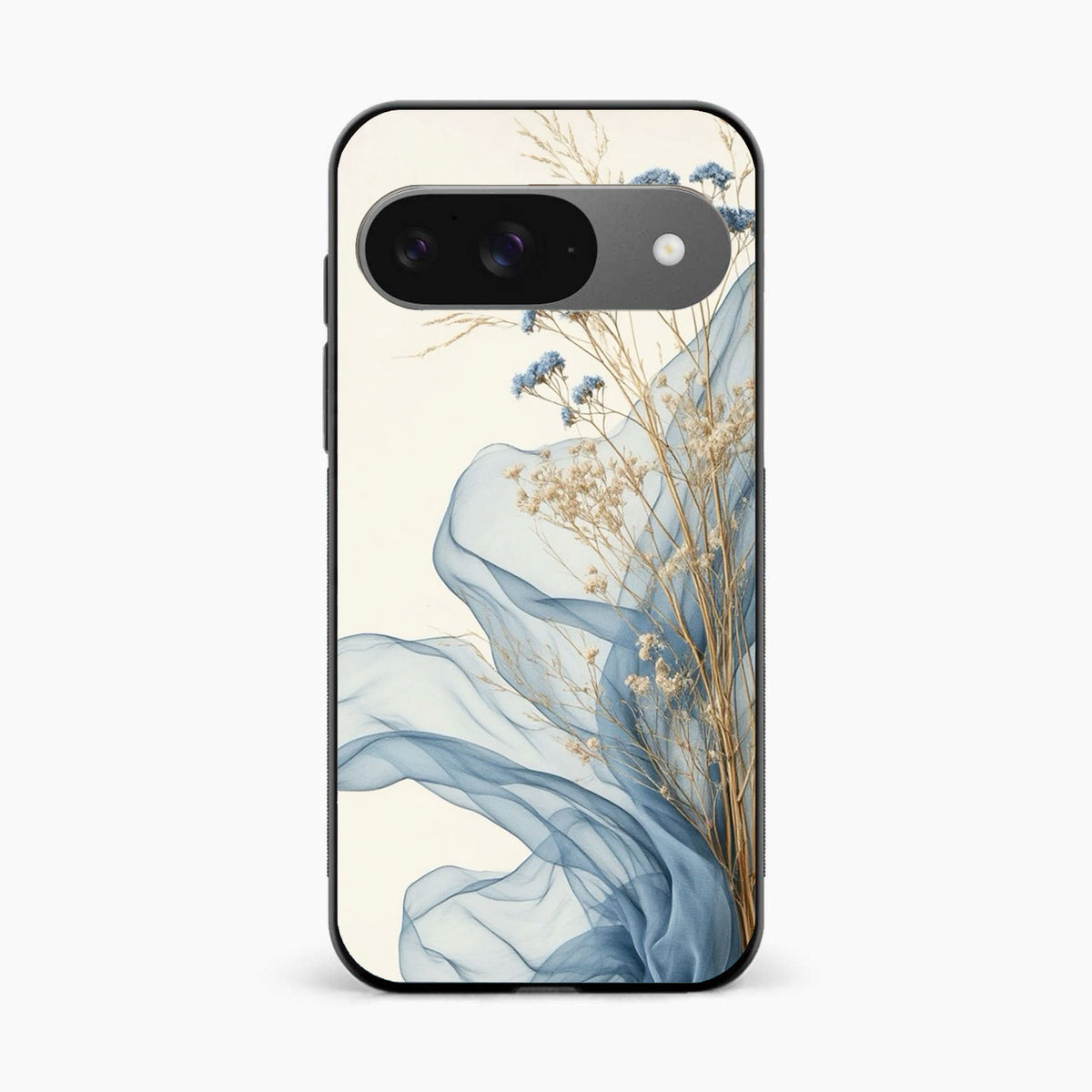 Soft Blue Floral Google Pixel 9 Back Cover