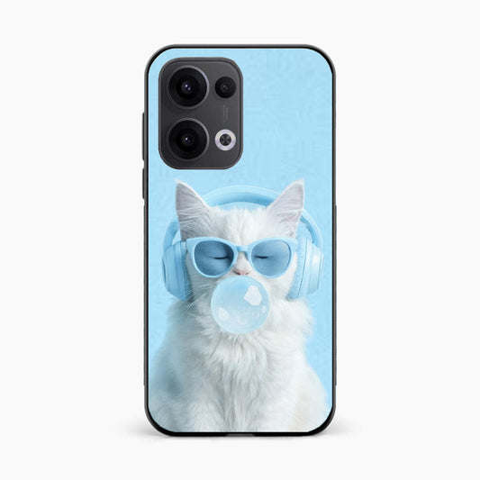 Cute Kitty Music Vibes Oppo Reno 13 5G Back Cover