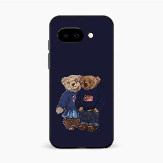 Cute Bear Couple Google Pixel 9A Back Cover