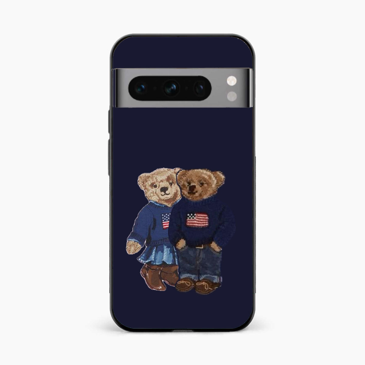 Cute Bear Couple Google Pixel 8 Pro Back Cover