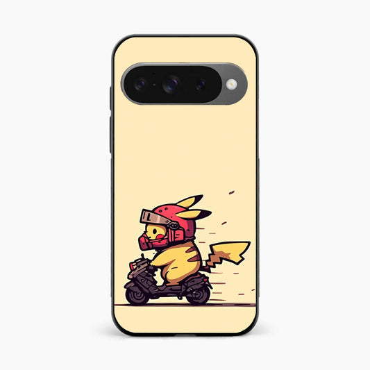Cute Biker Pikachu Google Pixel 10 Back Cover