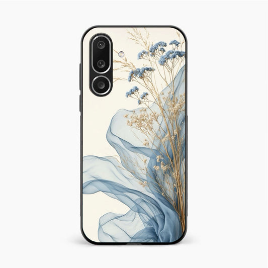 Soft Blue Floral Samsung F56 Back Cover