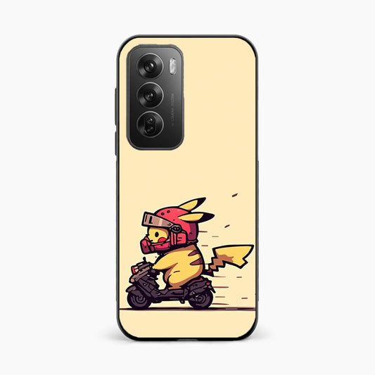 Cute Biker Pikachu Oppo Reno 12 5G Back Cover