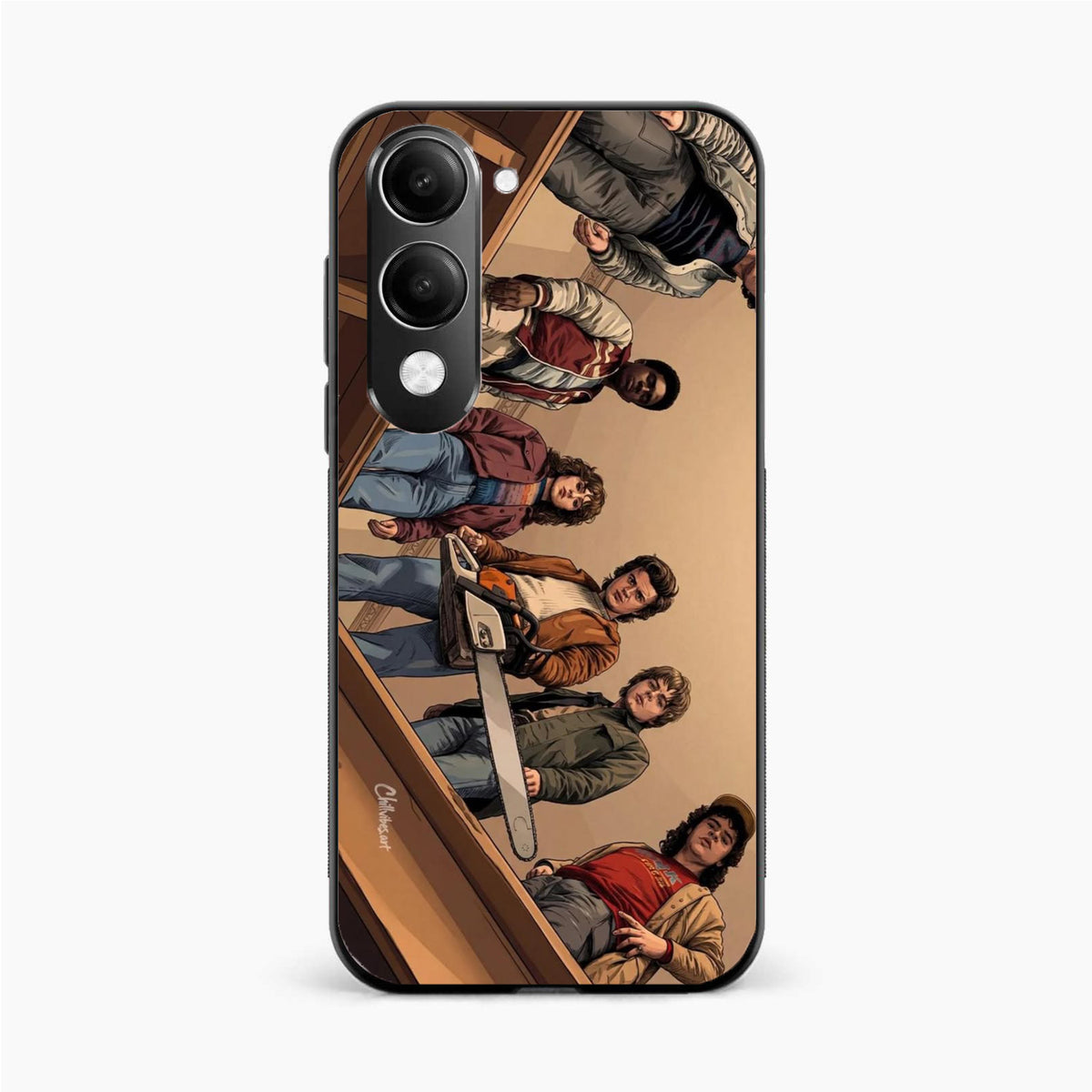 Stranger Squad Vivo Y19 5G Chainsaw Back Cover