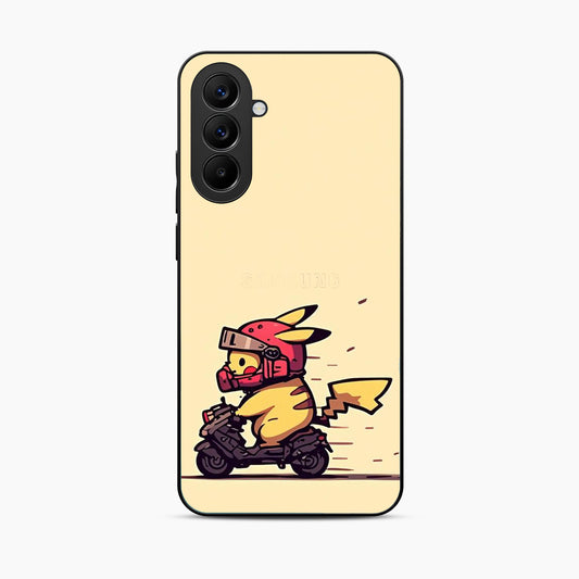 Cute Biker Pikachu Samsung A57 5g Back Cover