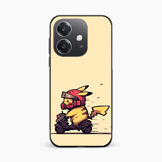Cute Biker Pikachu Oppo A3x 4G Back Cover