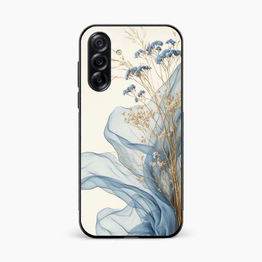Soft Blue Floral Samsung M56 Back Cover