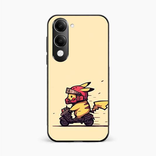 Cute Biker Pikachu Vivo T4 Lite 5G Back Cover