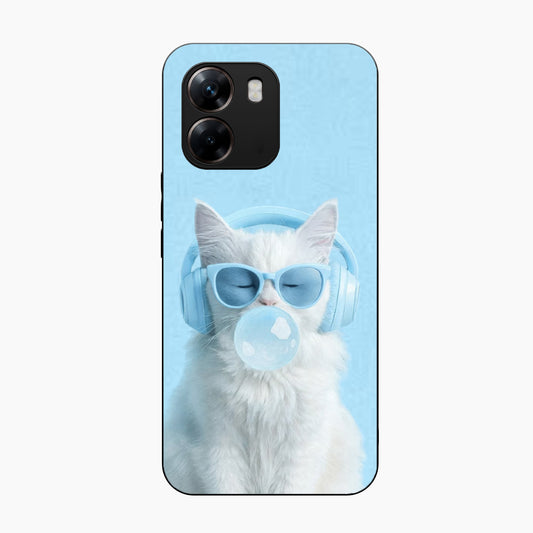 Cute Kitty Music Vibes Oppo A6x 5G Back Cover