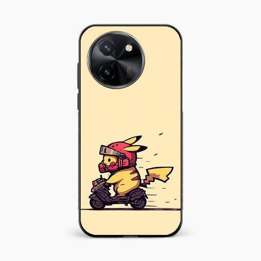 Cute Biker Pikachu Vivo T3x 5G Back Cover