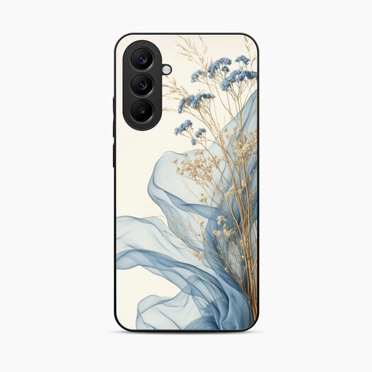 Soft Blue Floral Samsung A57 5g Back Cover