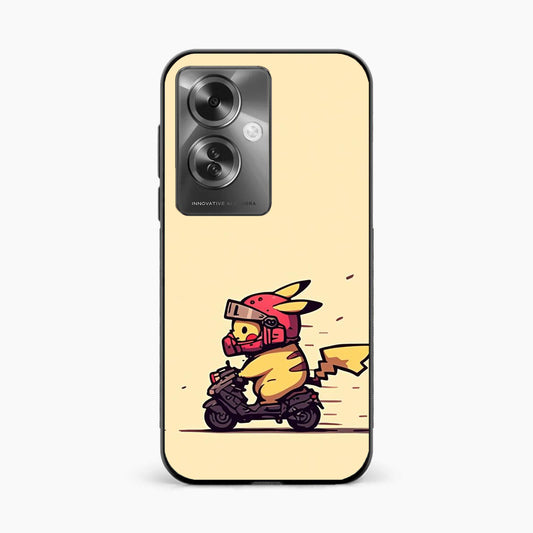 Cute Biker Pikachu Oppo F25 Pro 5G Back Cover