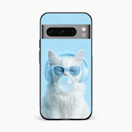 Cute Kitty Music Vibes Google Pixel 8 Pro Back Cover