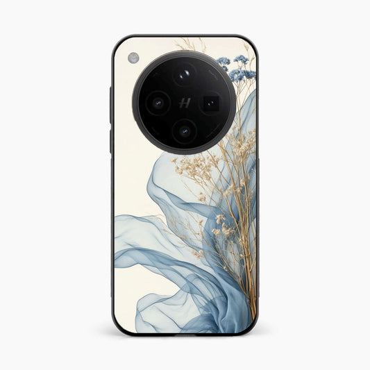 Soft Blue Floral Oppo Find X8 Pro 5G Back Cover
