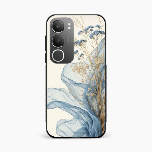 Soft Blue Floral Vivo Y29 5G Back Cover