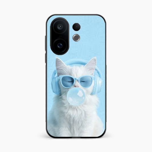 Cute Kitty Music Vibes Vivo V60 5G Back Cover