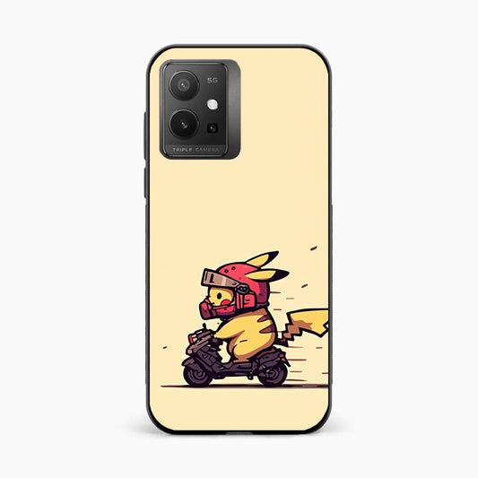 Cute Biker Pikachu Vivo T1 5G Back Cover