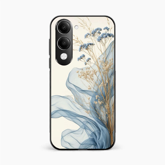Soft Blue Floral Vivo Y19 5G Back Cover
