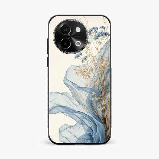 Soft Blue Floral Vivo Y58 5G Back Cover