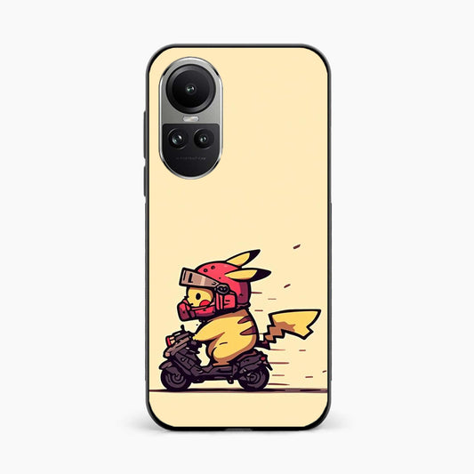 Cute Biker Pikachu Oppo Reno 10 Pro Back Cover