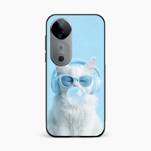 Cute Kitty Music Vibes Vivo V40 5G Back Cover