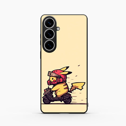 Cute Biker Pikachu Samsung S26 Plus 5g Back Cover