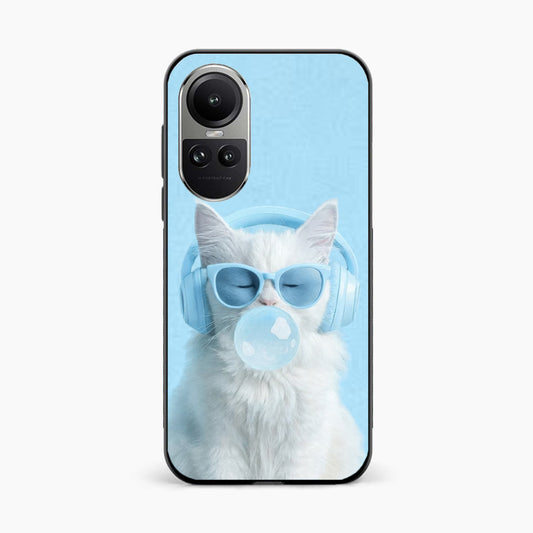 Cute Kitty Music Vibes Oppo Reno 10 Back Cover