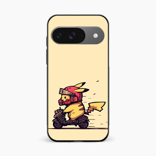 Cute Biker Pikachu Google Pixel 9 Back Cover