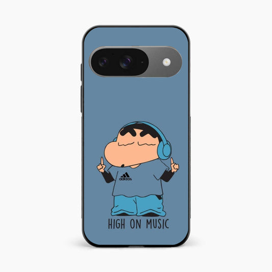 Shinchan High On Music Google Pixel 9 Back Cover