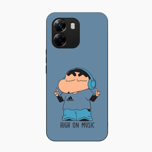 Shinchan High On Music Oppo A6x 5G Back Cover
