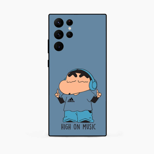 Shinchan High On Music Samsung S25 Ultra Back Cover