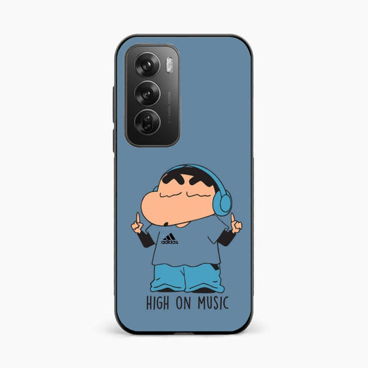 Shinchan High On Music Oppo Reno 12 Pro 5G Back Cover