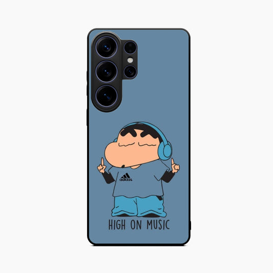 Shinchan High On Music Samsung S26 Ultra Back Cover