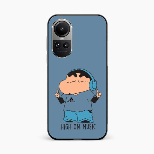 Shinchan High On Music Oppo Reno 10 Back Cover