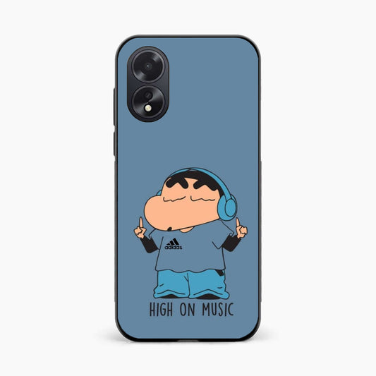 Shinchan High On Music Oppo A38 Back Cover