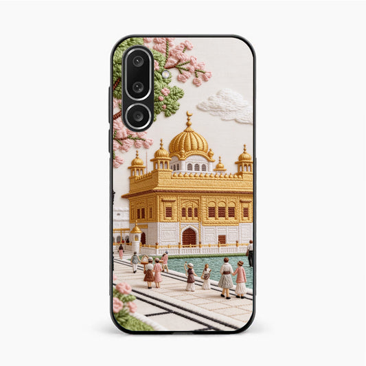 Golden Temple Blossom Premium Samsung F56 Back Cover