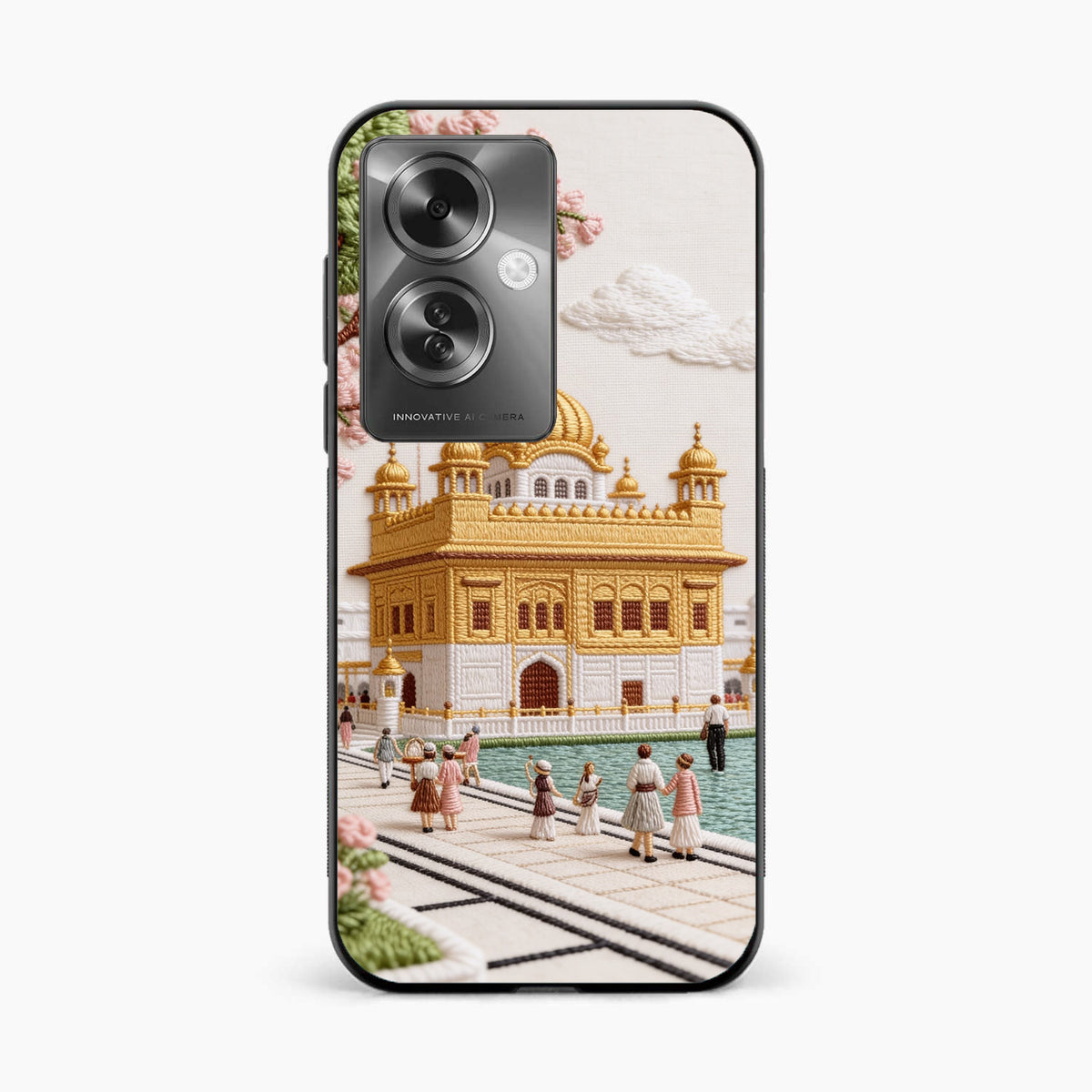 Golden Temple Blossom Premium Oppo F25 Pro 5g Back Covers