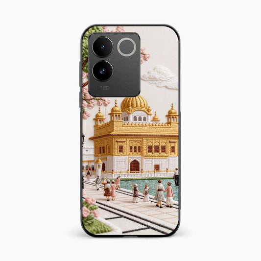 Golden Temple Blossom Premium Vivo T2 Pro 5G Back Cover