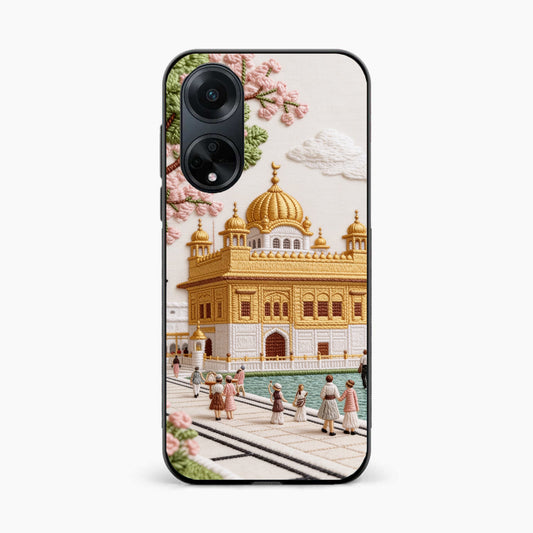 Golden Temple Blossom Premium Oppo F23 Back Covers
